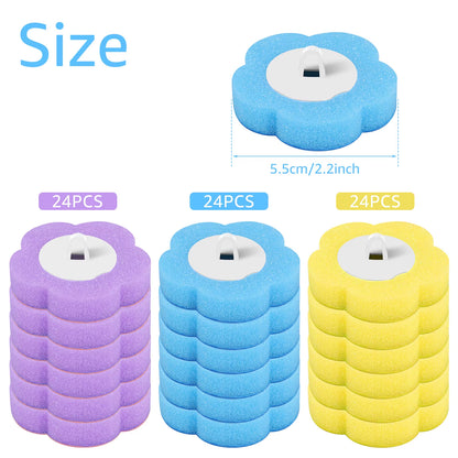 24/72Pcs Disposable Toilet Brush Long Handle Wall-Mounted Wc Cleaning Tool Kit with Replaceable Brush Head Bathroom Accessories