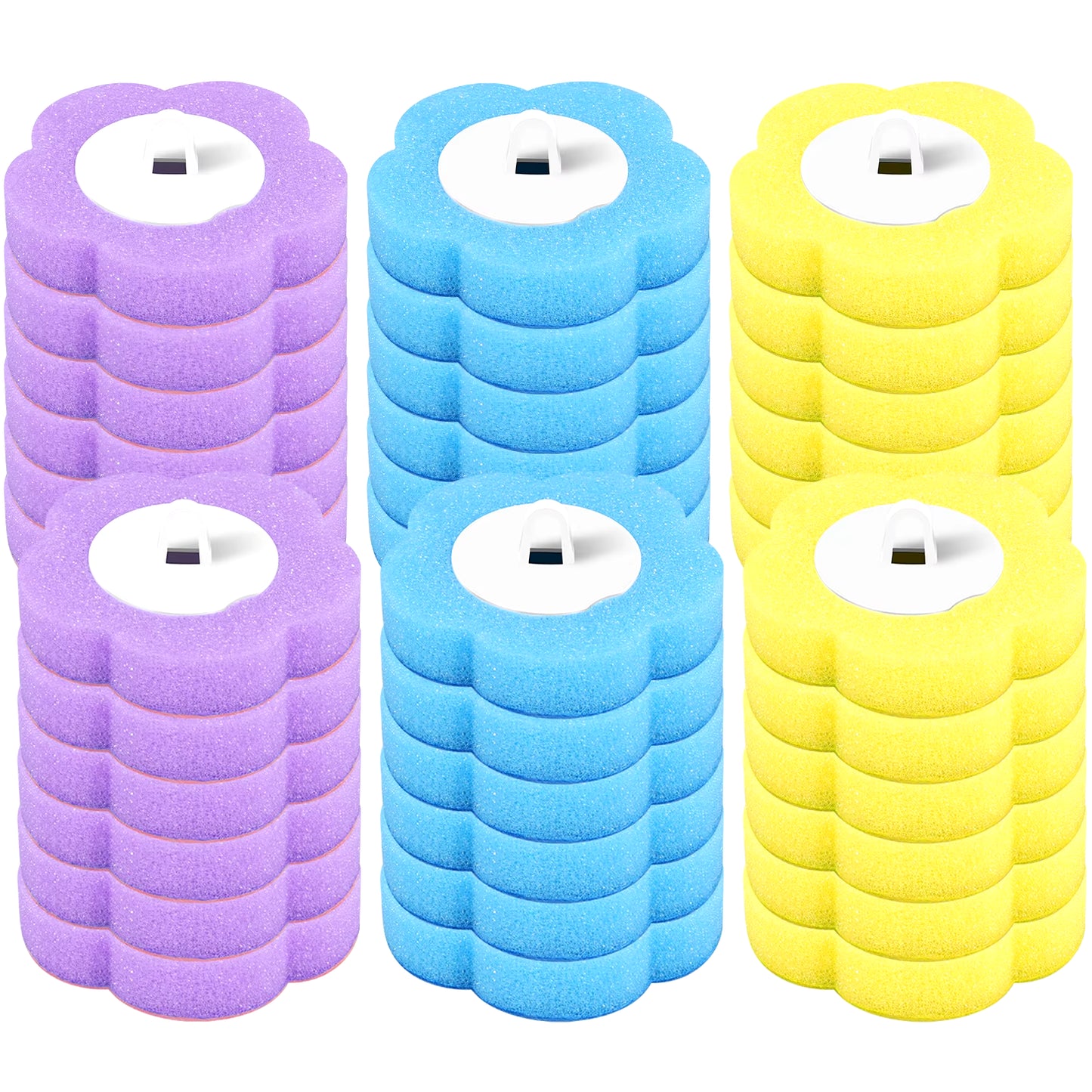 24/72Pcs Disposable Toilet Brush Long Handle Wall-Mounted Wc Cleaning Tool Kit with Replaceable Brush Head Bathroom Accessories