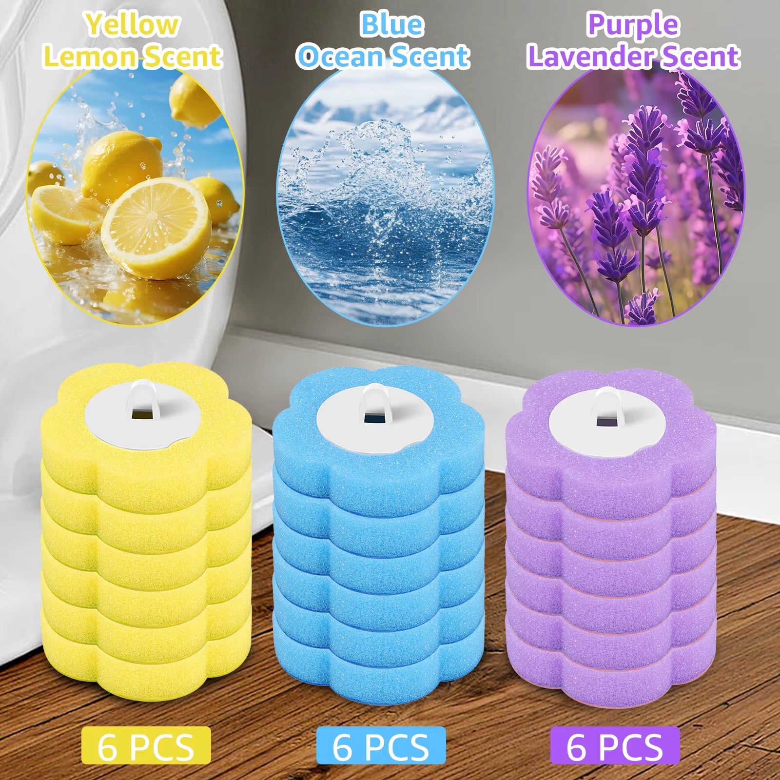 24/72Pcs Disposable Toilet Brush Long Handle Wall-Mounted Wc Cleaning Tool Kit with Replaceable Brush Head Bathroom Accessories